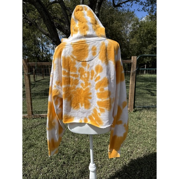 2Pac Hoodie Crop Hooded Sweatshirt Tie Dyed Tupac Shakur Poetic Justice Sz Large - Picture 4 of 6